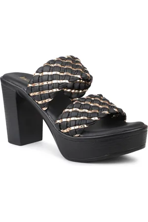 Inc 5 Textured Party Block Heels With Open Toe