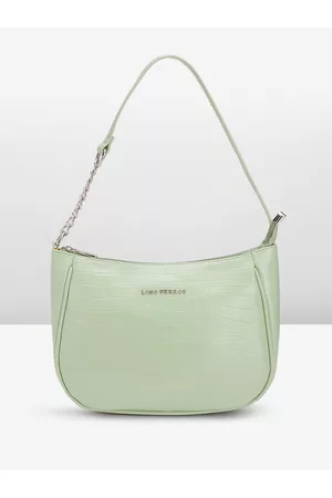 Lino Perros Women Croc Textured Structured Shoulder Bag