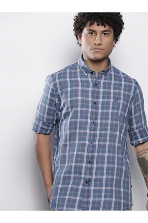 Nautica Men Classic Fit Tartan Checked Cotton Shirt