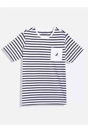 Nautica Boys Pure Cotton Striped T-shirt