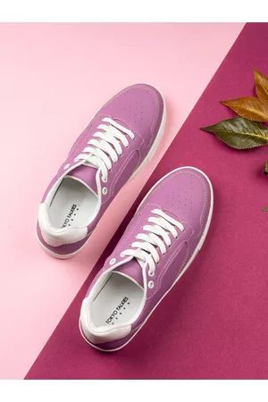 Tokyo Talkies Women Purple Textured Causal Sneakers