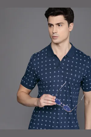 Raymond Weil Geometric Printed Contemporary Fit Polo Collar T-shirt