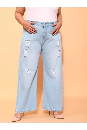 CURVY STREET Women Plus Size Comfort Mid-Rise Flared Jeans