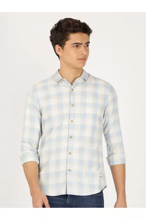 Wrangler Men Buffalo Checks Cotton Casual Shirt
