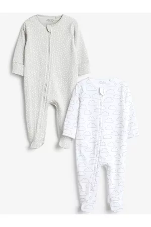 Next Infants Pack of 2 Pure Cotton Sleepsuits