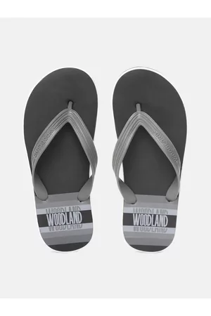 Woodland Men Brand Logo Printed Thong Flip-Flops
