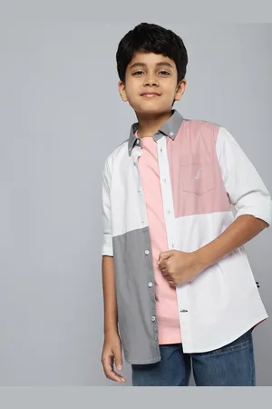 Nautica Boys Colourblocked Casual Shirt