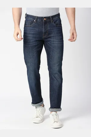 DRAGON HILL Men Straight Fit Cotton Low-Rise Light Fade Jeans