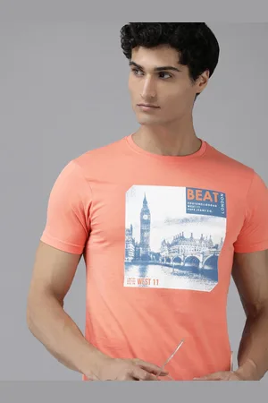 Pepe Jeans Men Pure Cotton Graphic Printed Slim Fit T-shirt