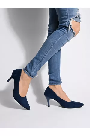 Shoetopia Pointed Toe Suede Slim Pumps
