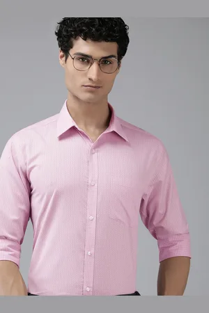 Park Avenue Slim Fit Grid Tattersall Checks & Self Design Opaque Formal Shirt With Pocket