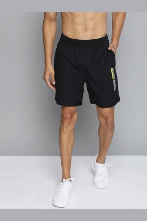 HRX Men Anthracite Colourblock Regular Fit Rapid-Dry Antimicrobial Training Shorts