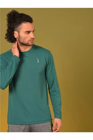 Campus Green Dry-Fit Long Sleeves Sports T-shirt