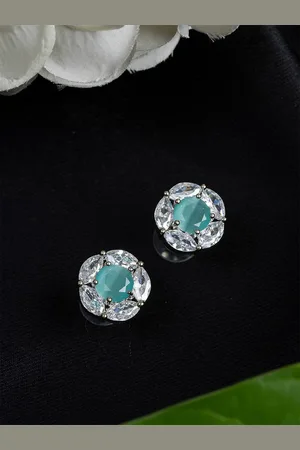 HOUSE OF ARLI Gold-Plated Circular Studs Earrings