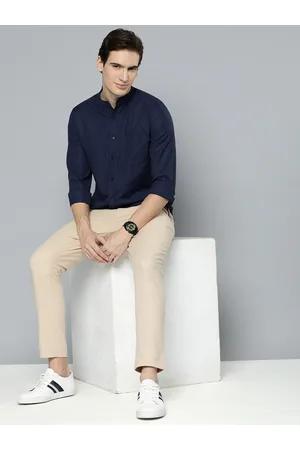 HARVARD Men Regular Fit Solid Opaque Casual Shirt With Chest Pocket