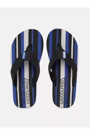 Woodland Men Striped Thong Flip-Flops