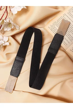 Berrylush Women Black Embellished Belt