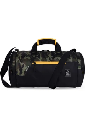 GEAR Khaki Colour & Black Camouflage Print Duffel Bag