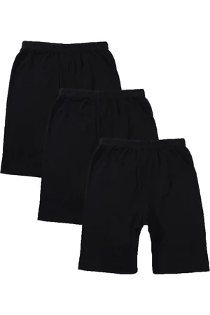 BodyCare Girls Pack Of 3 Mid-Rise Cotton Shorts