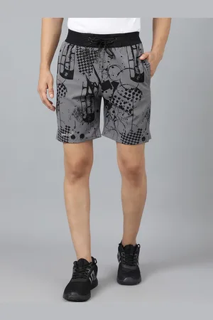 SPORT SUN Men Mid-Rise Abstract Printed Knitted Sports Shorts