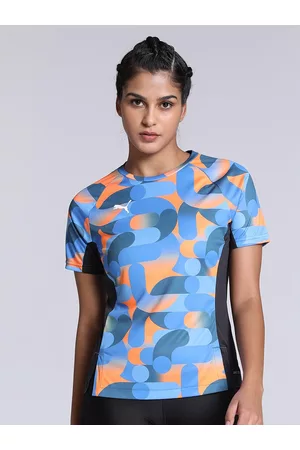 PUMA Women individualBLAZE Graphic Printed Jersey Regular Fit T-shirt