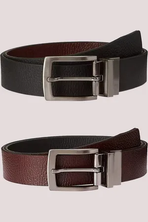 KAEZRI Men Leather Reversible Tang Formal Belt