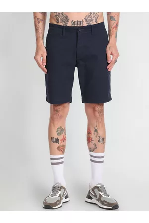 Flying Machine Men Mid-Rise Slim Fit Casual Shorts