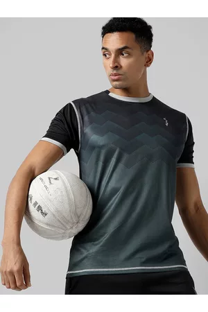 Campus Geometric Printed Training or Gym T-shirt