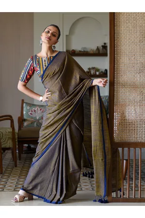 Suta No Border Cotton Blend Saree