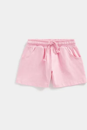 Mothercare Girls Solid Pure Cotton Shorts