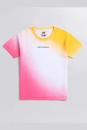 SmartRAHO Boys Tie And Dye Round Neck Cotton T-shirt