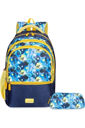 THE CLOWNFISH Edutrek Kids Printed Medium Backpack with Zip Pouch