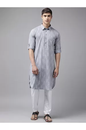 See Designs Printed Cotton Pathani Kurta