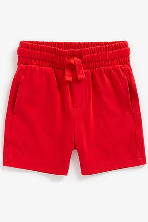 Mothercare Infant Boys Red Solid Pure Cotton Regular Shorts