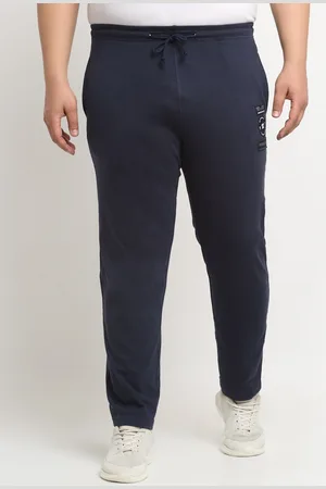 Pluss Men Plus Size regular Fit Cotton Track Pants