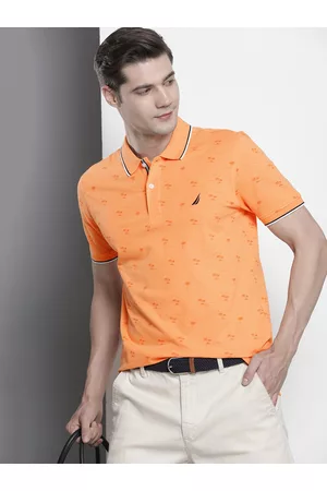 Nautica Tropical Printed Polo Collar T-shirt