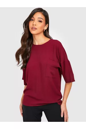 Boohoo Textured Flutter Sleeve Top