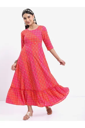 Ketch Ethnic Motifs Printed Maxi Dress