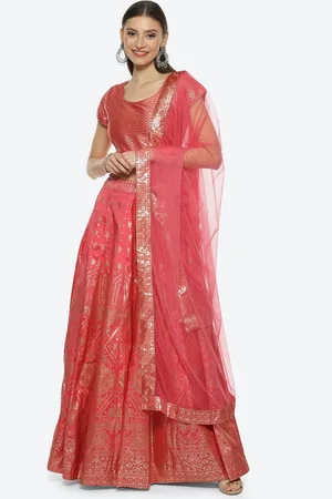 Biba Printed Ready to Wear Lehenga & Blouse With Dupatta
