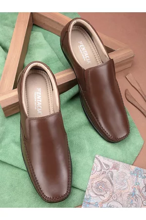 Fentacia Men Genuine Leather Formal Slip On Shoes