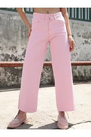 STREET 9 Women Jean Wide Leg High-Rise Pure Cotton Jeans