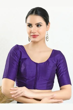 SALWAR STUDIO Readymade Art Silk Saree Blouse