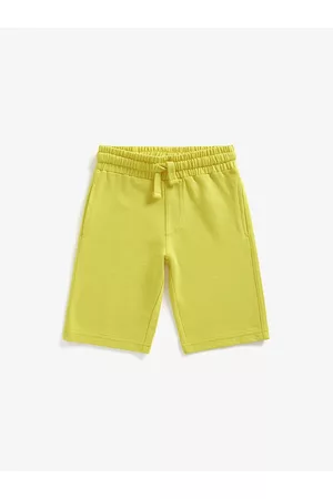 Mothercare Boys Yellow Solid Regular Fit Pure Cotton Shorts