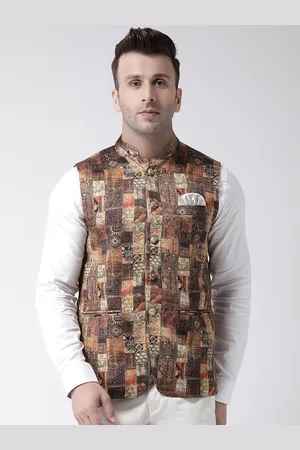 Hangup Men Printed Woven Nehru Jacket
