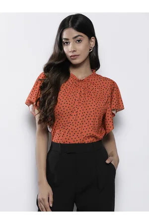 Boohoo Polka Dot Print Top