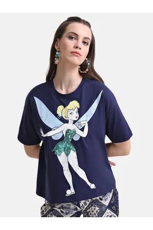 Kazo Graphic Printed Drop-Shoulder Sleeves Loose Disney T-shirt