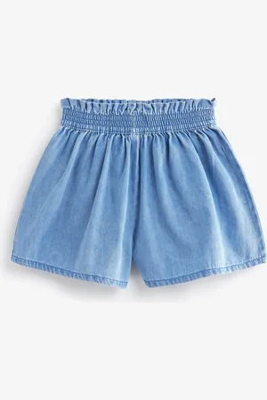 Next Girls Pure Cotton High-Rise Denim Shorts