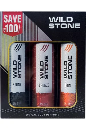 Wild Stone Men Set Of 3 Body Spray - Iron + Bronze + Stone - 97g Each