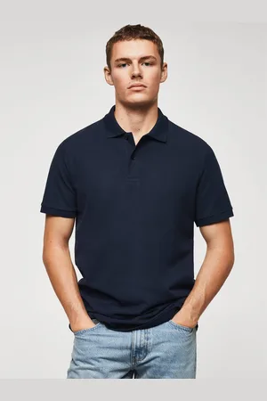 MANGO Polo Collar Pure Cotton T-shirt
