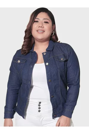 BuyNewTrend Plus Size Lightweight Denim Jacket